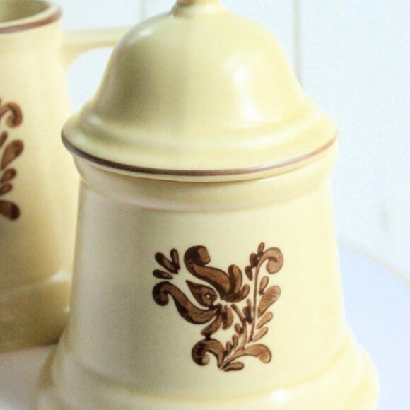 Pfaltzgraff Cream and Sugar Set/ Village Pattern - Picture 2 of 3